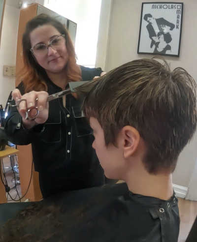 Hairdresser in Newcastle cutting pixie styles