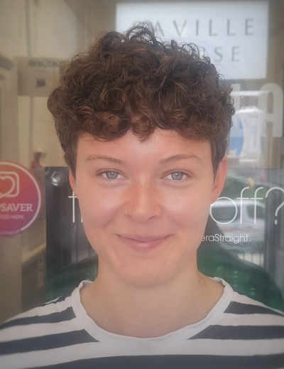 Low maintenance short curly pixie hair