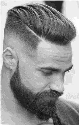 Men's taper haircut with high fade